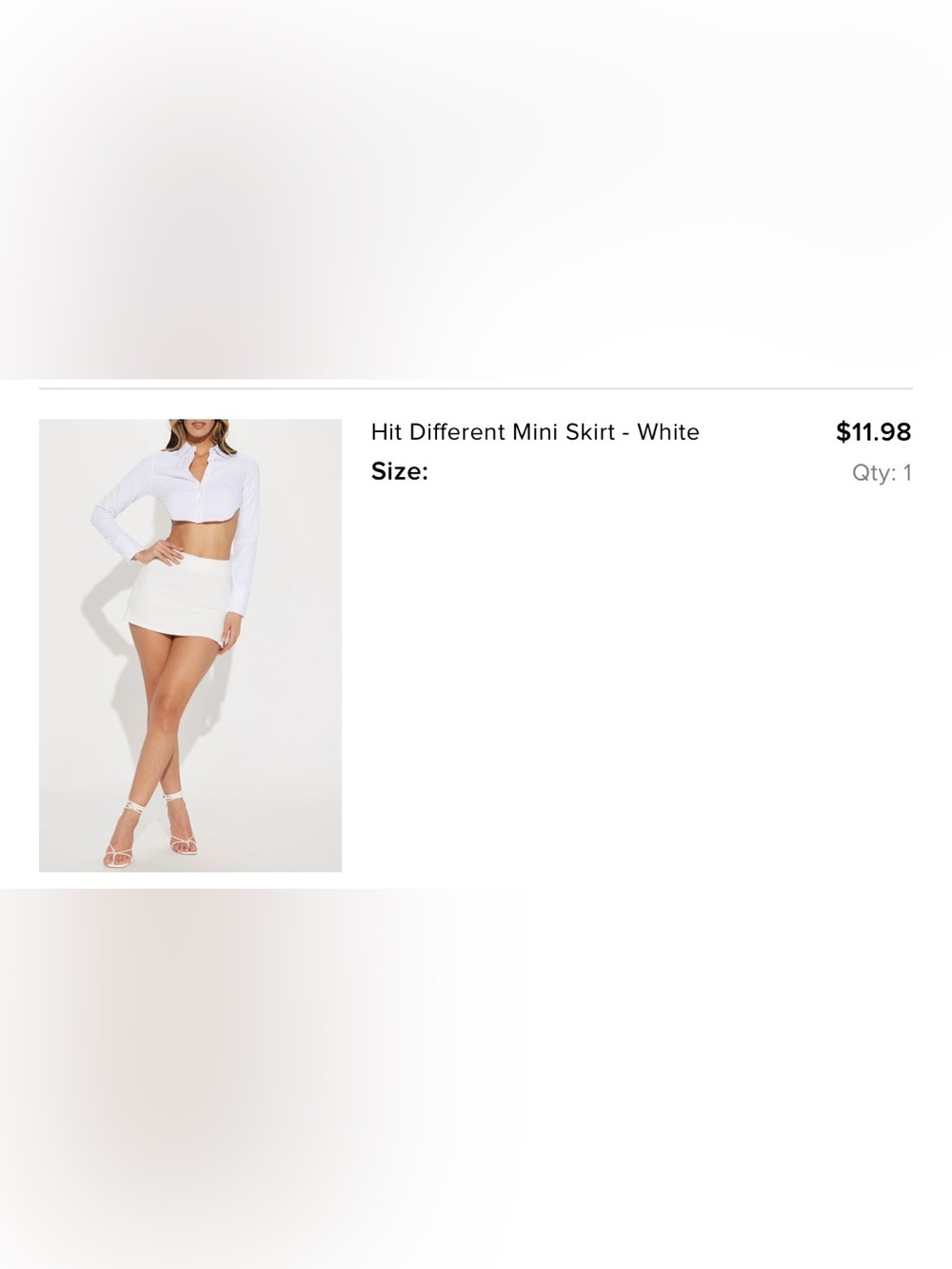 Fashion Nova White Women's Mini Skirt - Picture 4 of 4